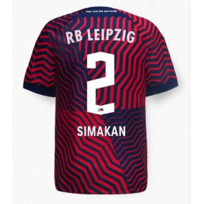 RB Leipzig Mohamed Simakan #2 Udebanetrøje 2023-24 Kort ærmer